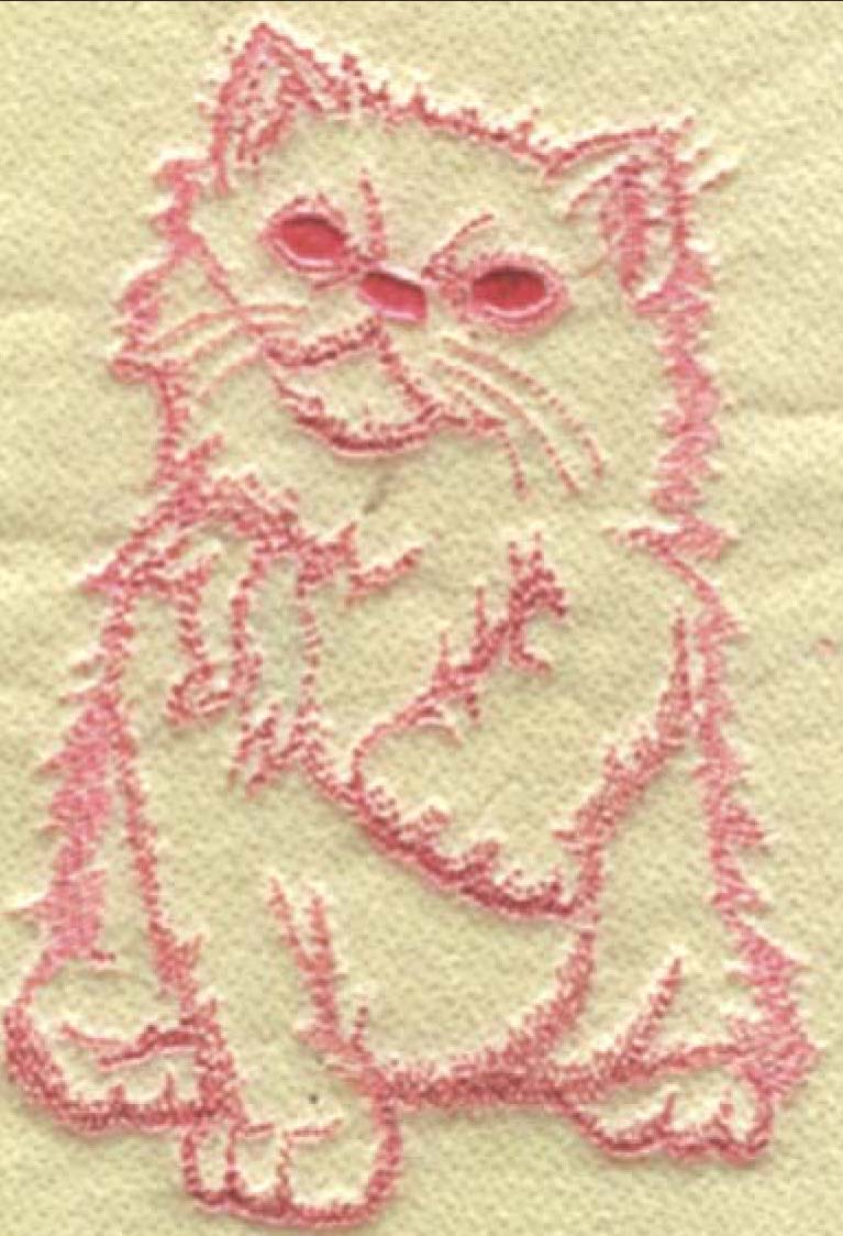 Broderie Chaton Contour Rose