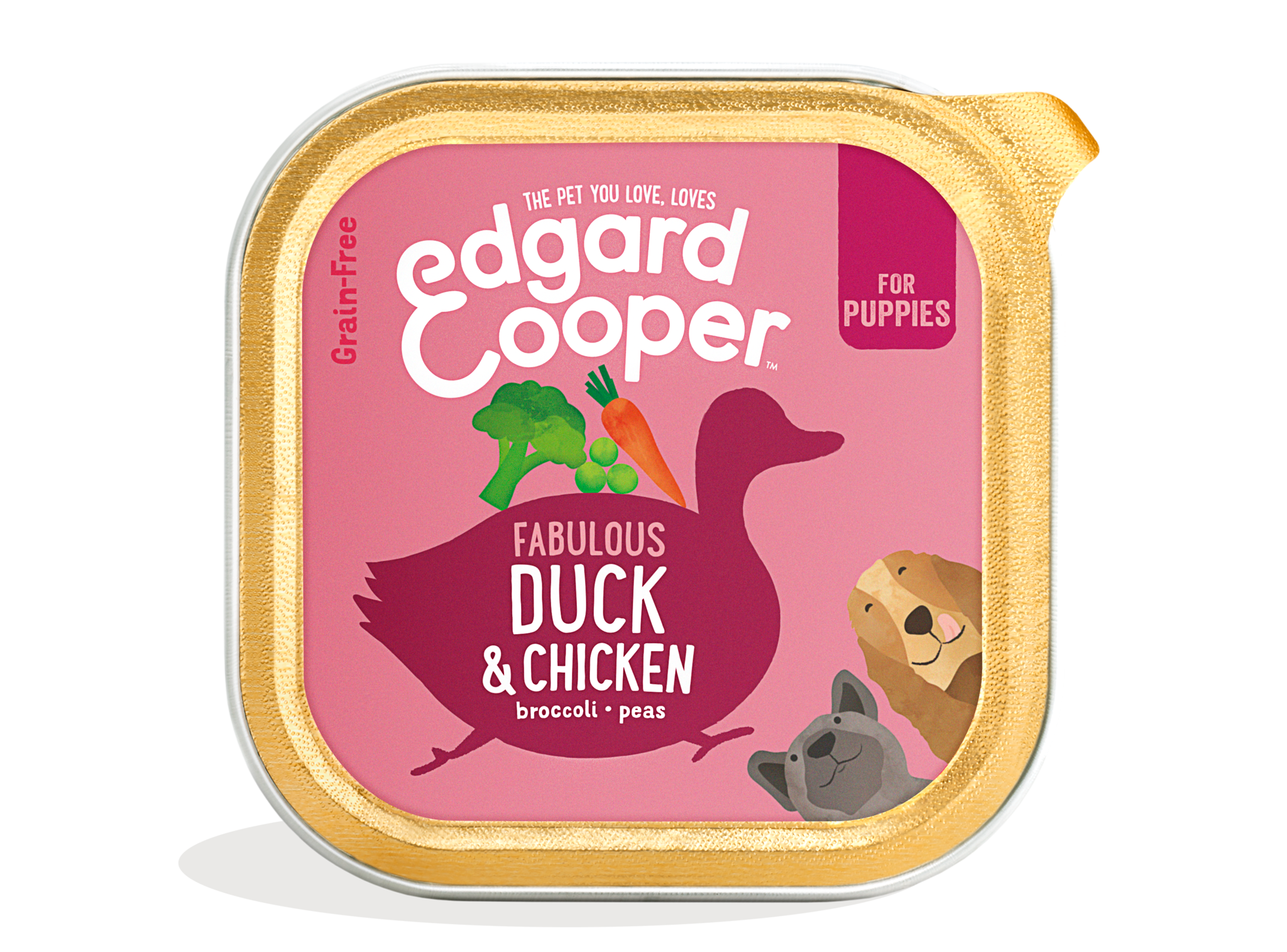 PUPPY - Eend & kip met broccoli, wortel & pompoen  150gr