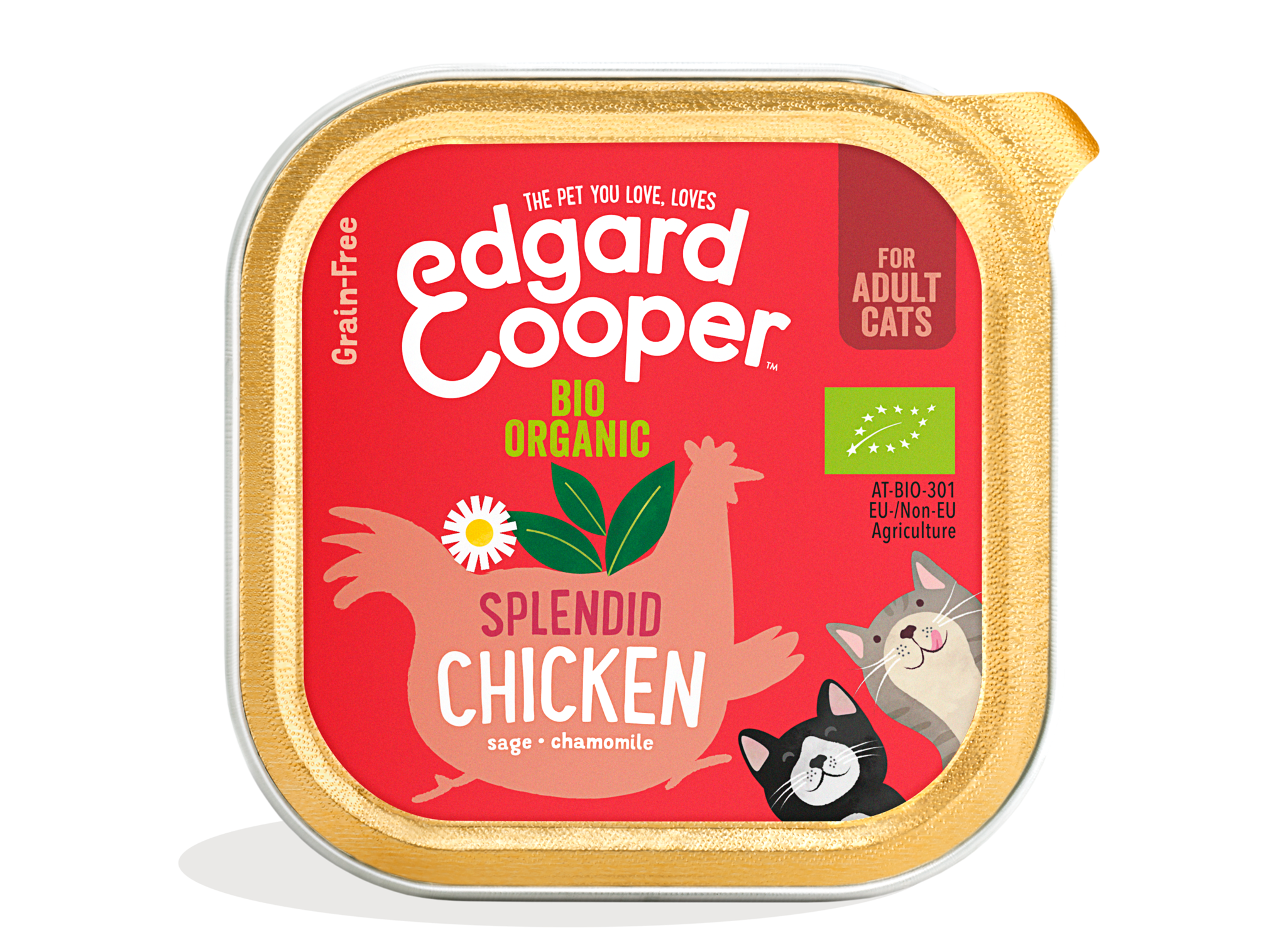 Poulet biologique avec de la sauge et de la camomille biologiques